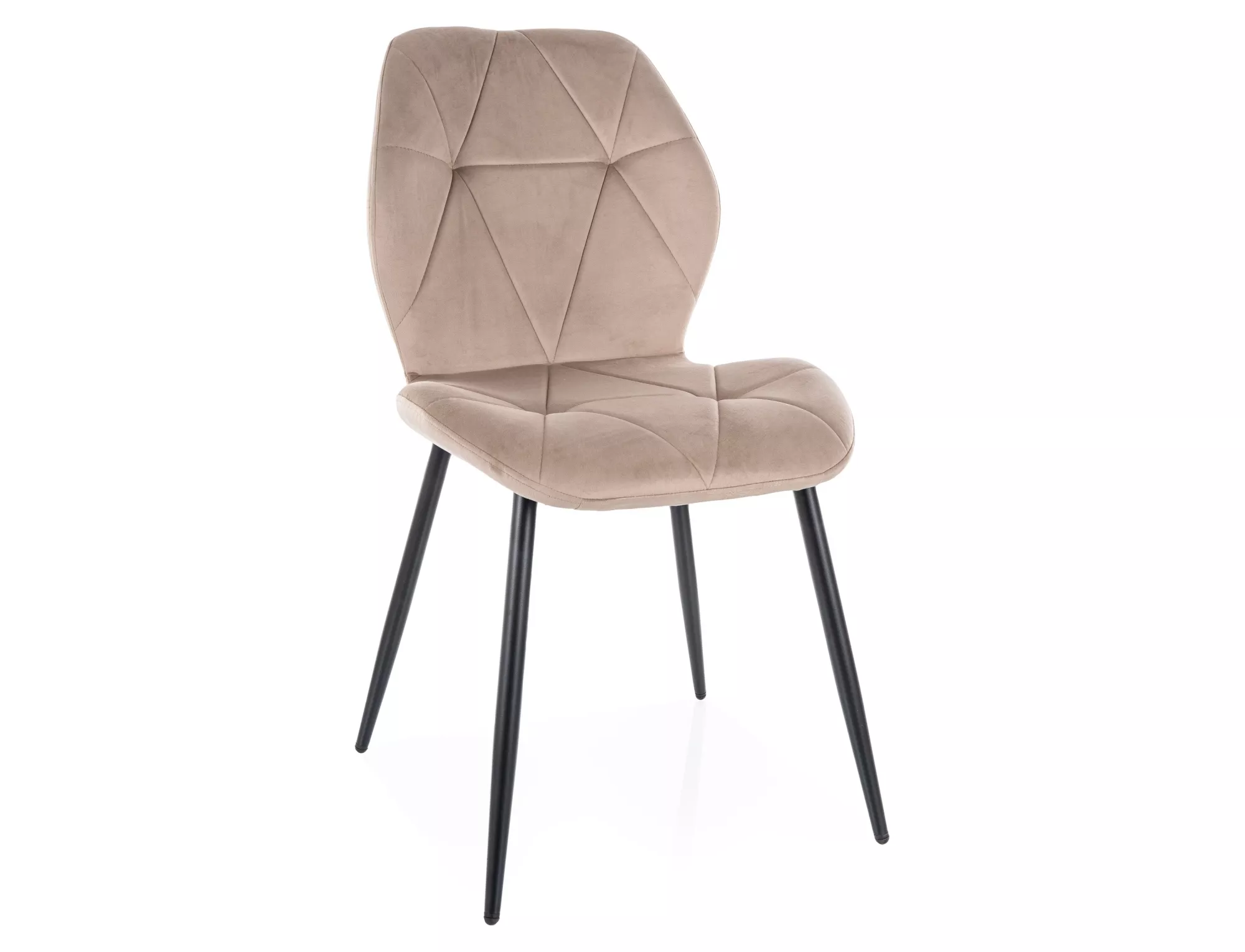 Chaise de restaurant Silva tissu velours beige foncé rembourré